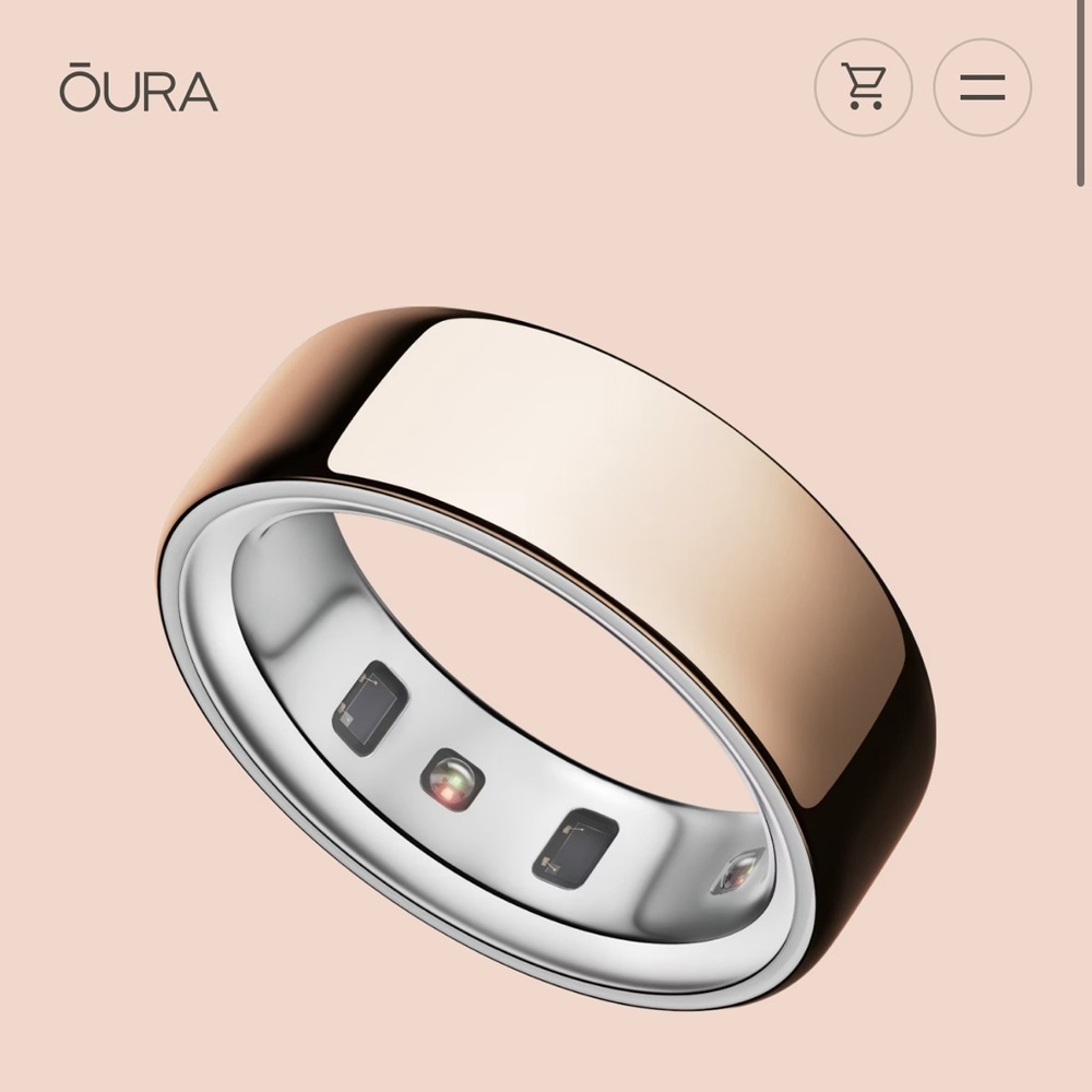 Oura Ring Gen3 Rose Gold with Silver Inner Band